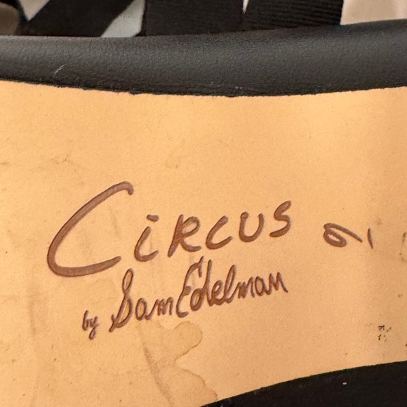 Circus NY Della Wrap Up Block Heel Ballet Sz 9 Black Ribbon Tie Square Toe Goth - Picture 14 of 15